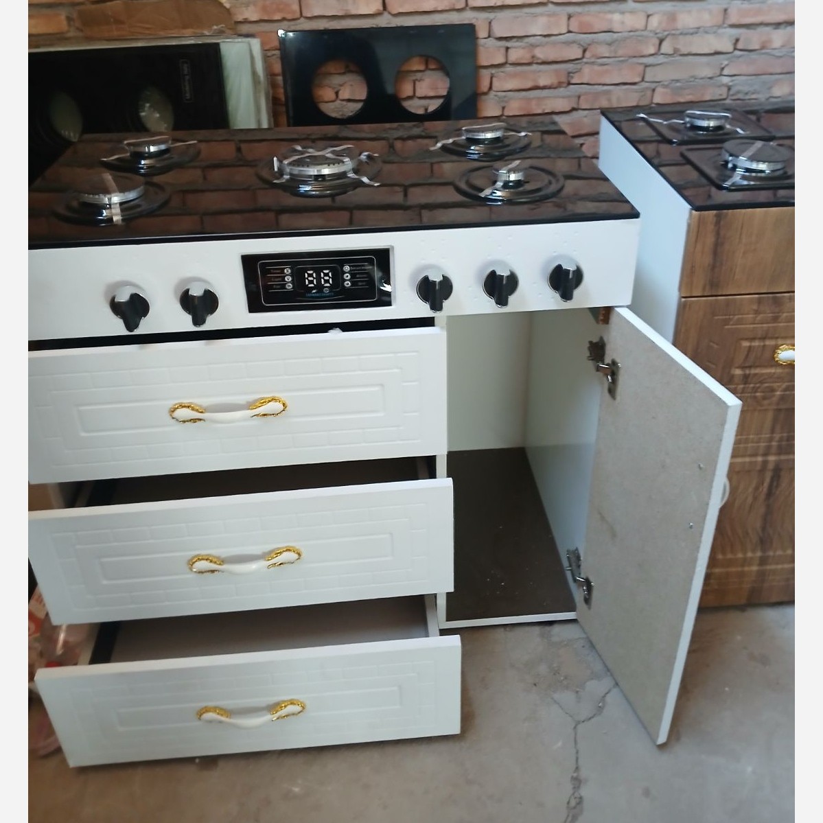 اجاق گازکابینتی mdf سه کشو