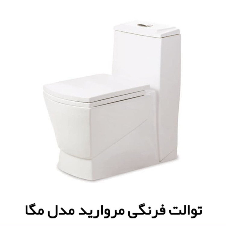 توالت فرنگی مروارید مدل مگا بیده دار - آبشاری - خروجی 10 - آکس 24.5 (پس کرایه)