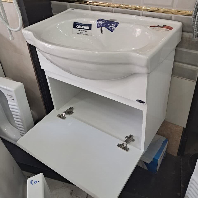 فول ست روشویی کابینتی مروا کابین مدل دیواری کاسپین 63 (طول 64 عرض 45) (پس کرایه)