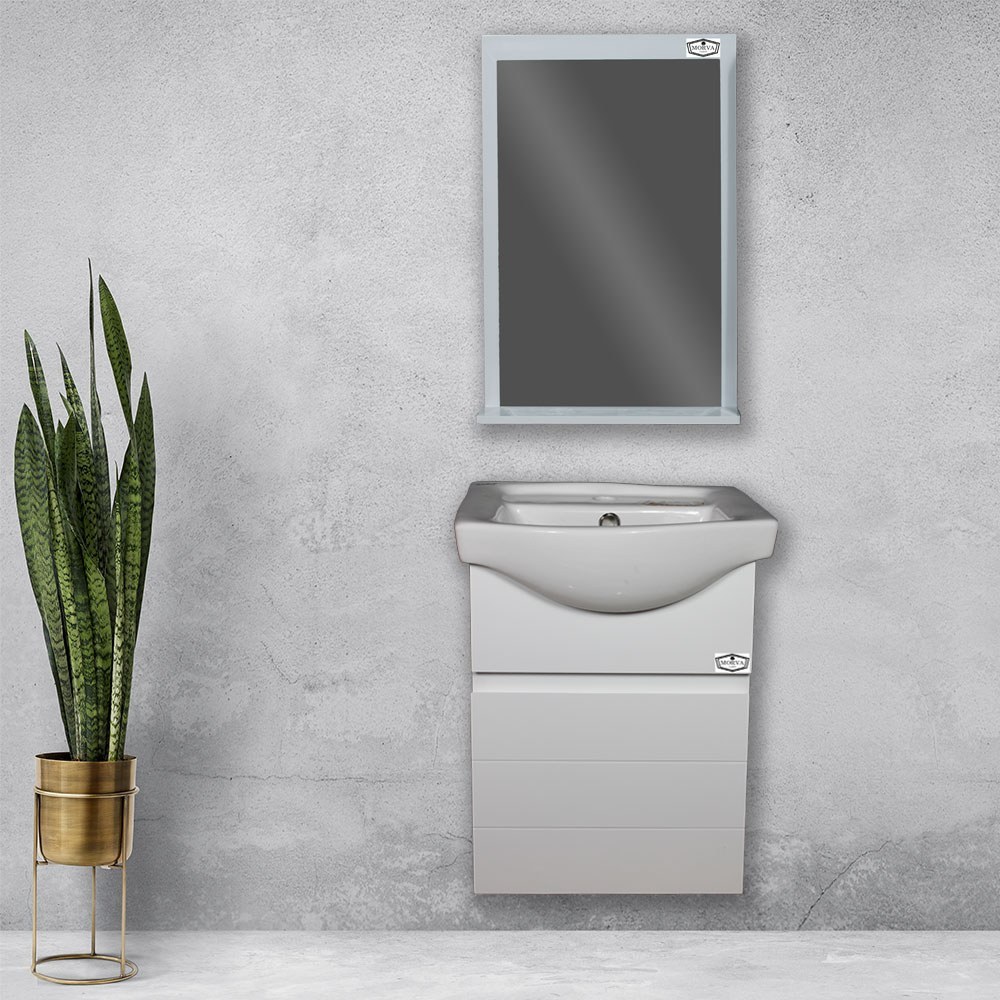 فول ست روشویی کابینتی مروا کابین مدل دیواری نیلوفر 42 (طول 42 عرض 35 ) (پس کرایه)