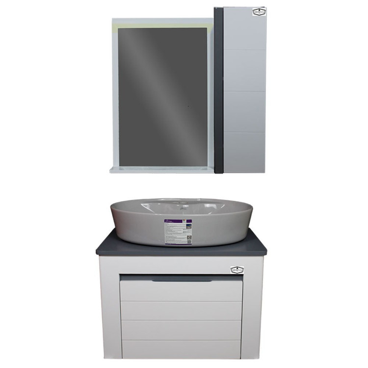 فول ست روشویی کابینتی مروا کابین مدل سهند 60 طوسی (طول 60 عرض 40) (پس کرایه)