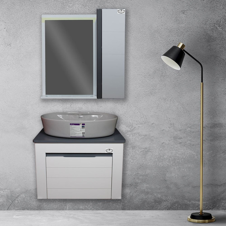 فول ست روشویی کابینتی مروا کابین مدل سهند 60 طوسی (طول 60 عرض 40) (پس کرایه)