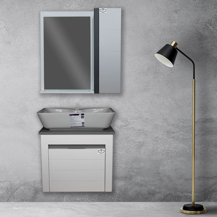 فول ست روشویی کابینتی مروا کابین مدل سهند 50 طوسی (طول 50 عرض 35) (پس کرایه)