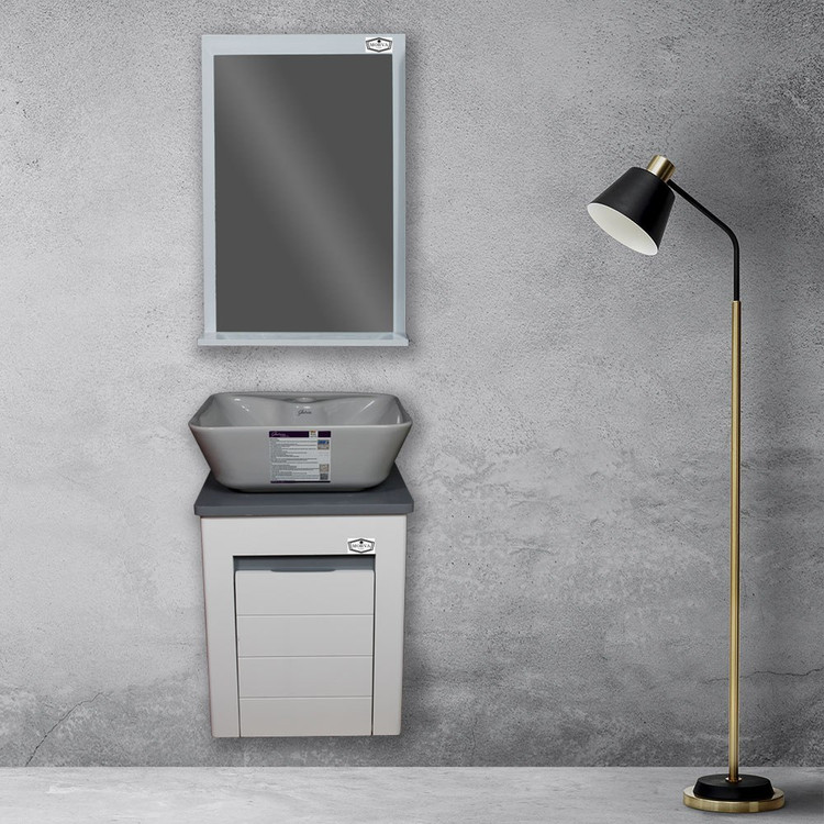 فول ست روشویی کابینتی مروا کابین مدل سهند 35 طوسی (طول 35 عرض 35) (پس کرایه)
