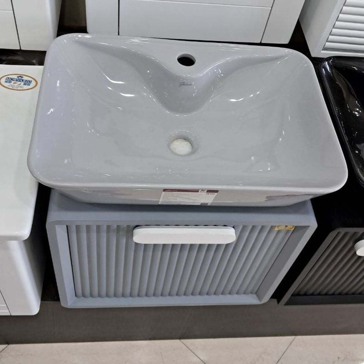 فول ست روشویی کابینتی مروا کابین مدل ساینا 50 طوسی (طول 50 عرض 35) (پس کرایه)