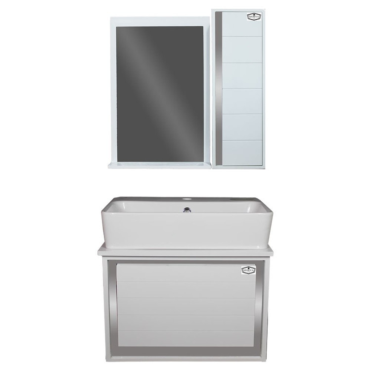 فول ست روشویی کابینتی مروا کابین مدل مهسا نقره ای (طول 60 عرض 40) (پس کرایه)