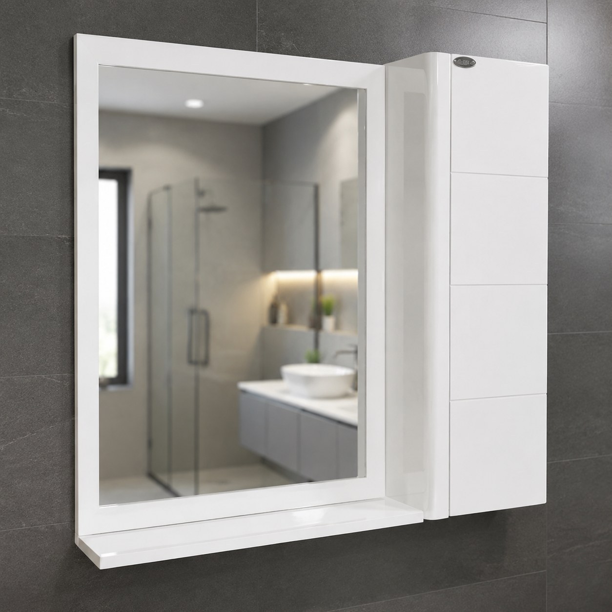 آینه و باکس PVC سهند مروا کابین (عرض 59 ارتفاع 60) (پس کرایه)