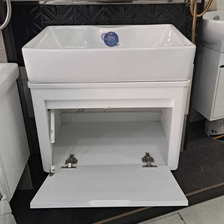 روشویی کابینتی ایگل 60 سفید سینا (طول 60 عرض 40) (پس کرایه)