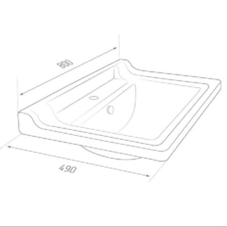 روشویی کابینتی مروا کابین مدل تانیا 80 مروارید (طول 80 عرض 49) (پس کرایه)