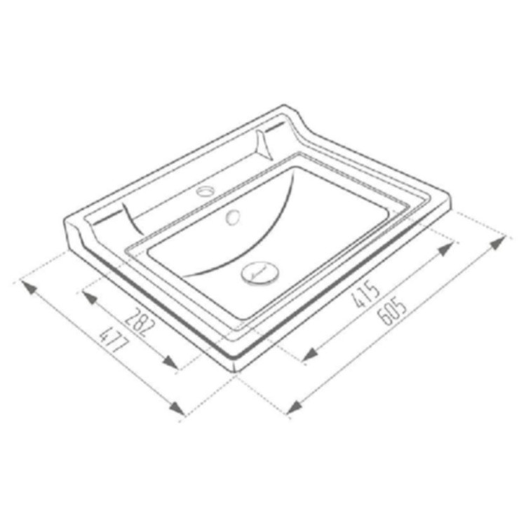روشویی کابینتی مروا کابین مدل تانیا 60 مروارید (طول 60 عرض 41.5) (پس کرایه)