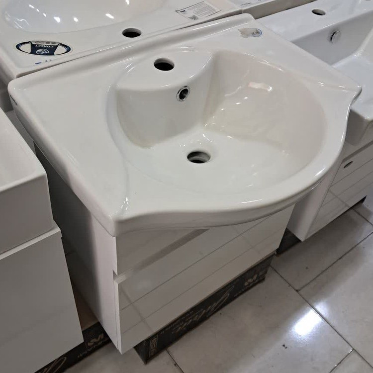 روشویی کابینتی مروا کابین مدل دیواری نیلوفر 55 (طول 55 عرض 43) (پس کرایه)