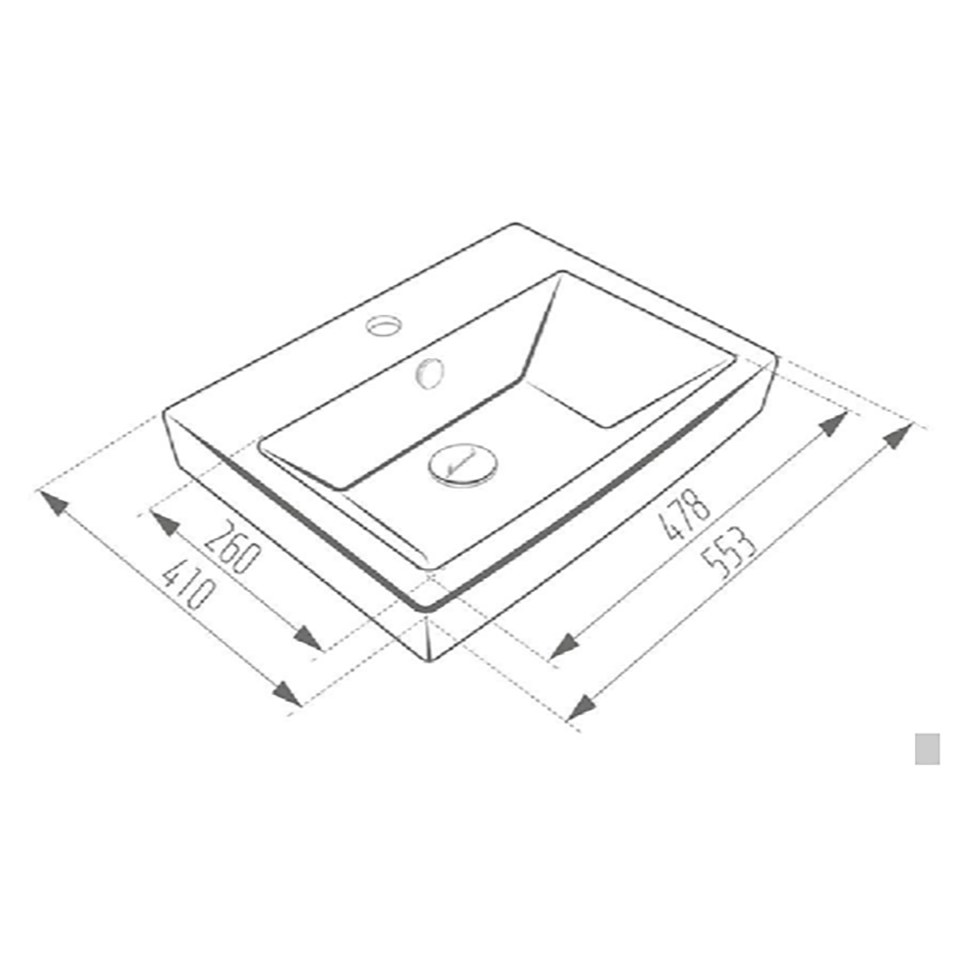 روشویی کابینتی مروا کابین مدل ولگا 55 مروارید (طول 55 عرض 41) (پس کرایه)