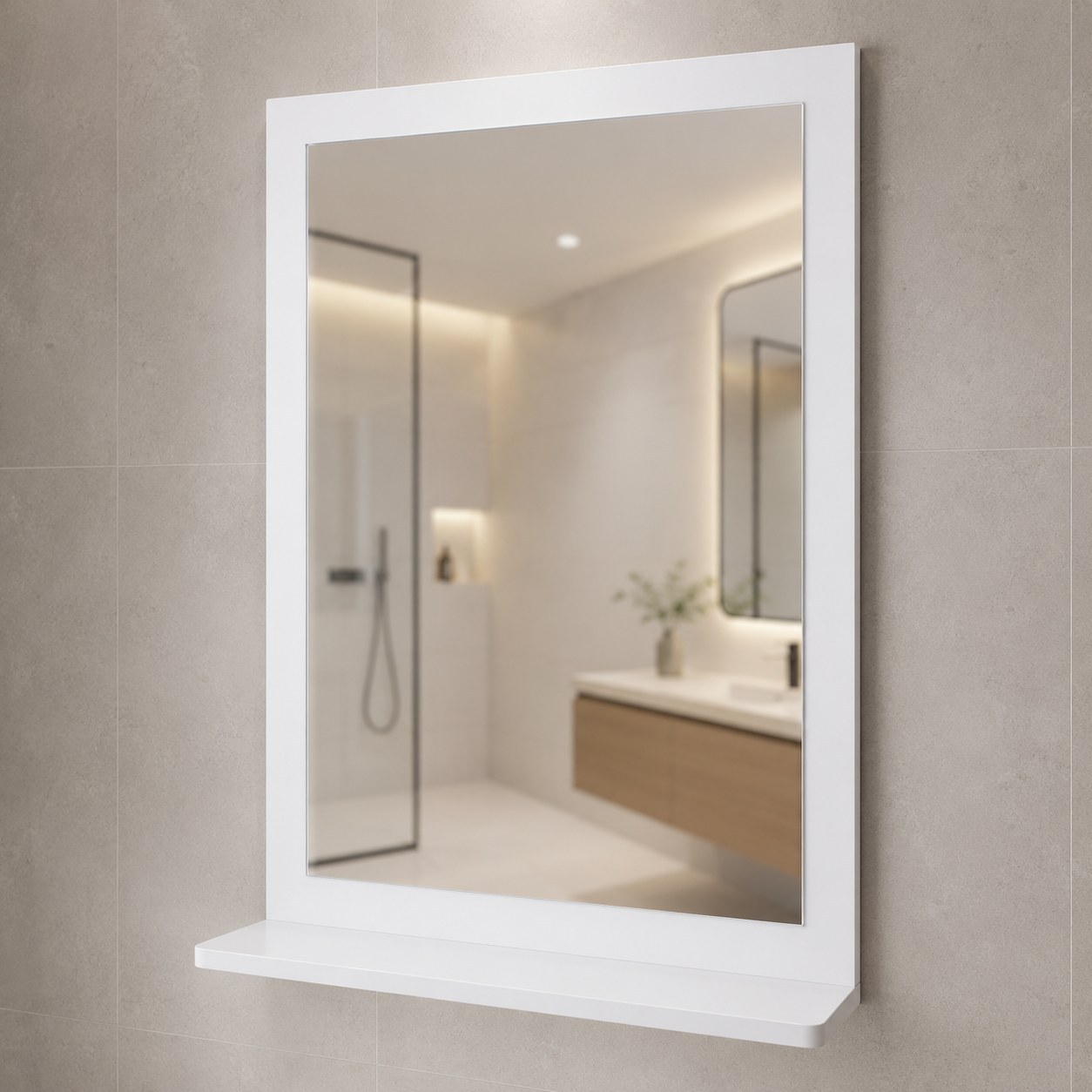 آینه تک PVC مستطیلی ضداکسید کوچک مروا کابین (عرض 40 ارتفاع 60) (پس کرایه)