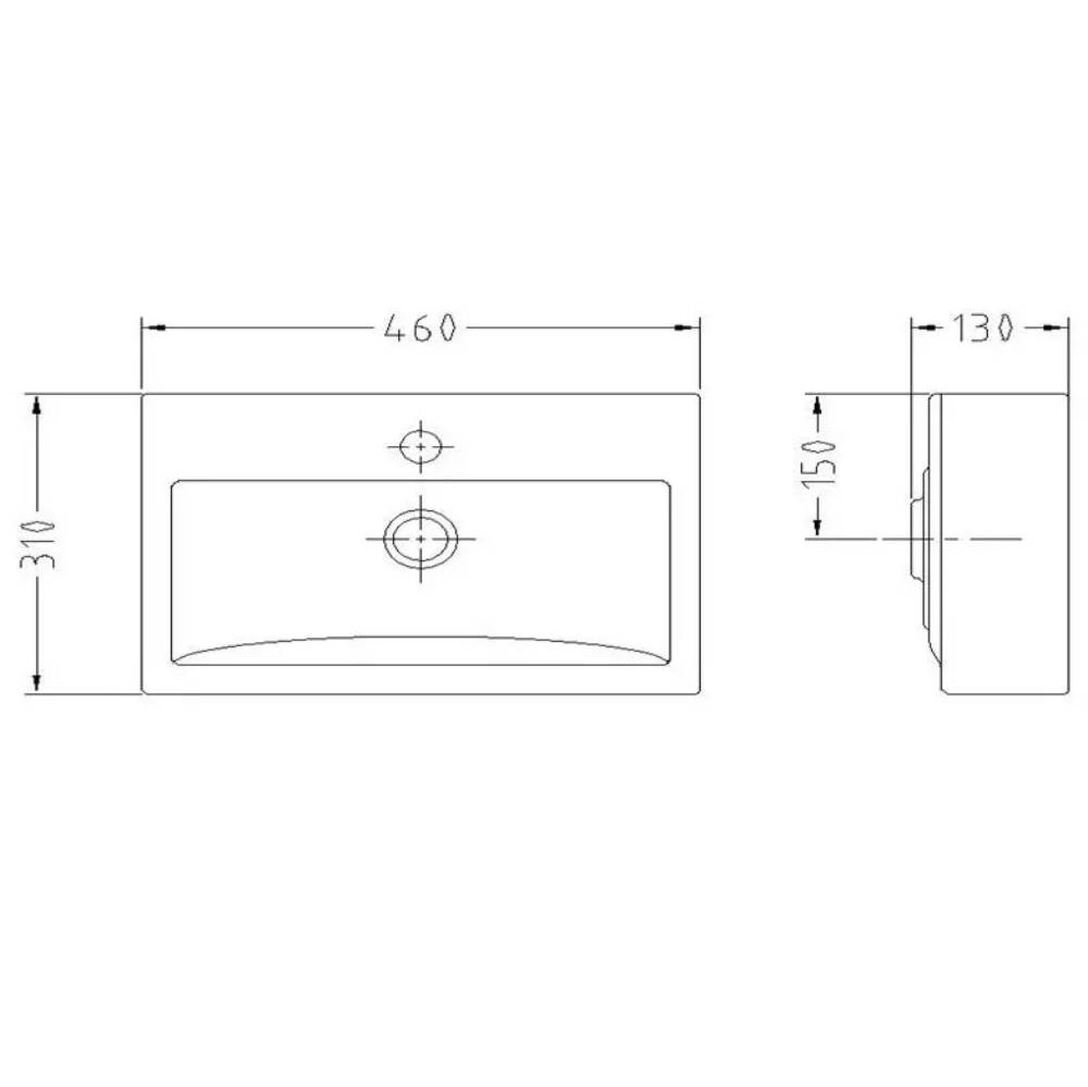فول ست روشویی کابینتی مروا کابین مدل تونی پلاس (طول 45 عرض 31) (پس کرایه)