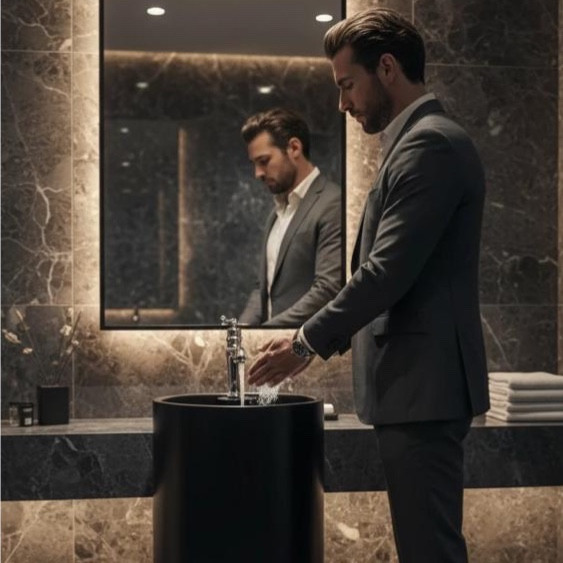 روشویی استوانه جاشیر دار مدل آتیلا برند مونته