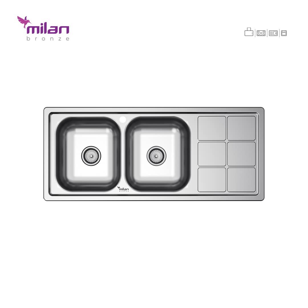 سینک توکار 1018 میلان (پس کرایه)