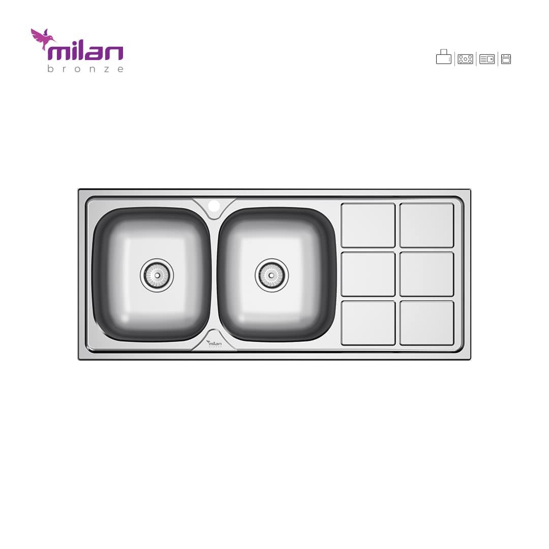 سینک توکار 7012 میلان (پس کرایه)