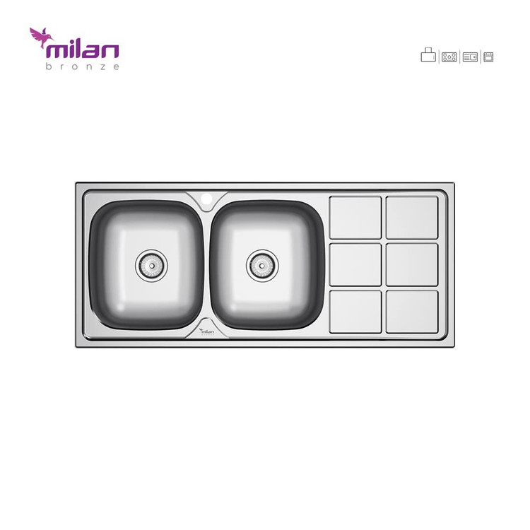 سینک توکار 7012 میلان (پس کرایه)