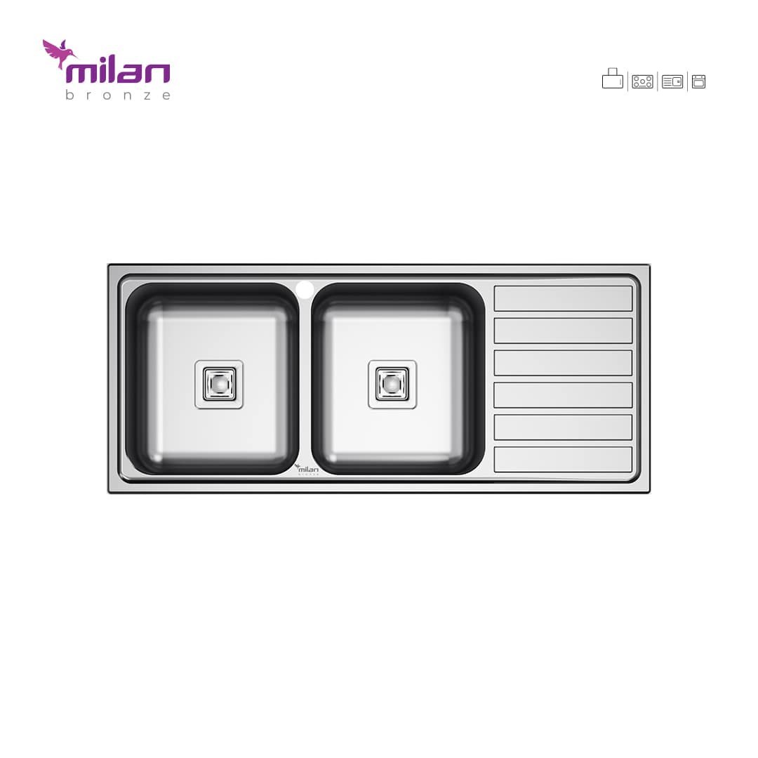 سینک توکار 5014 میلان (پس کرایه)