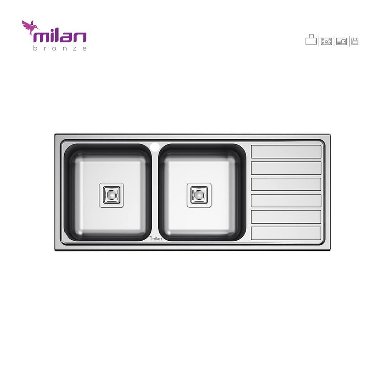 سینک توکار 5014 میلان (پس کرایه)