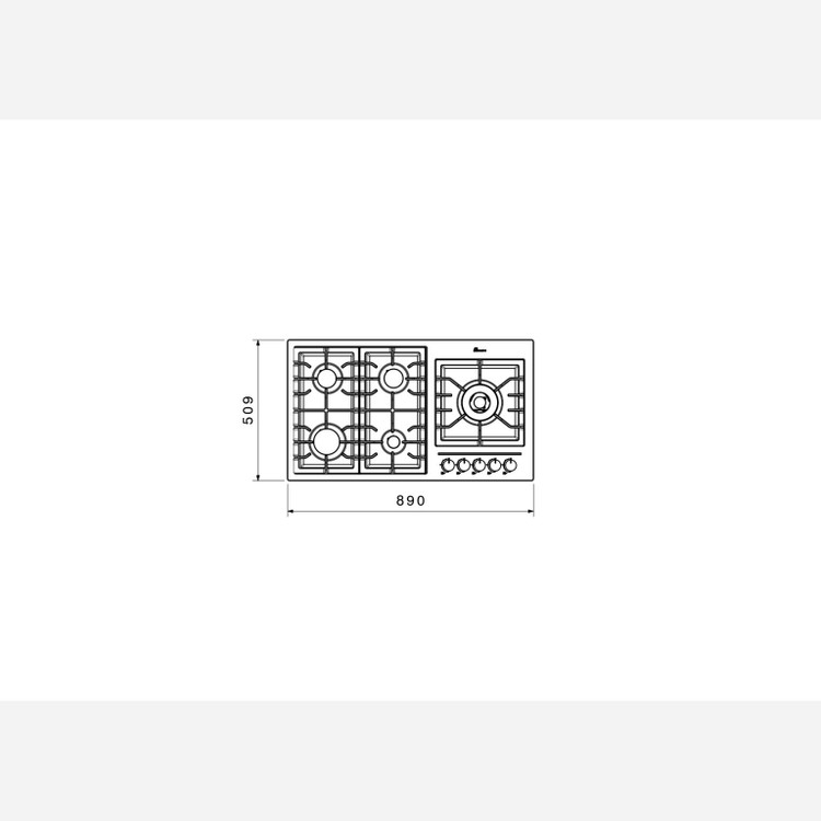 گاز پنج شعله استیل MG 0013 بیمکث (پس کرایه)