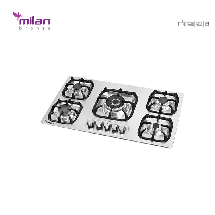 گاز پنج شعله استیل S24 میلان برنز (پس کرایه)
