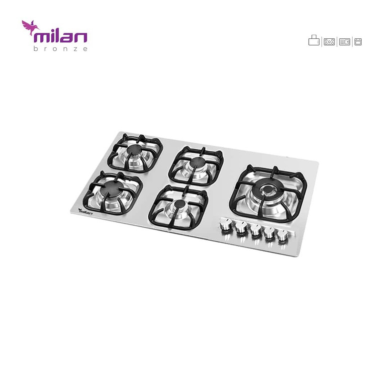 گاز پنج شعله استیل S25 میلان برنز (پس کرایه)