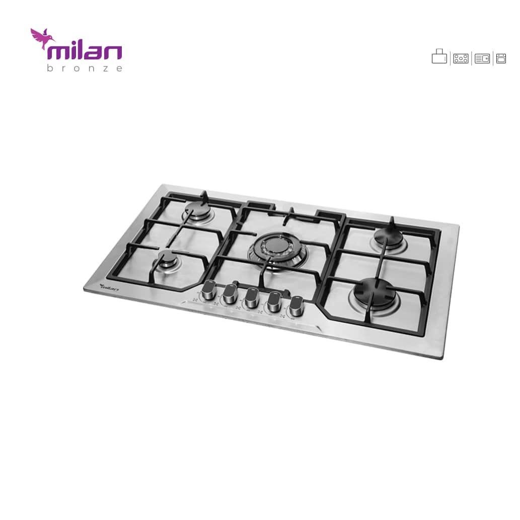 گاز پنج شعله استیل S21 میلان برنز (پس کرایه)