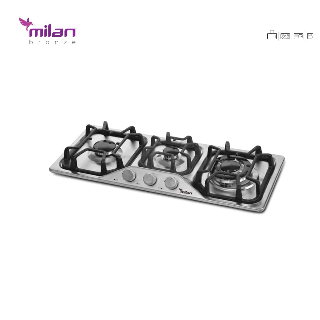گاز سه شعله استیل S15 میلان برنز (پس کرایه)