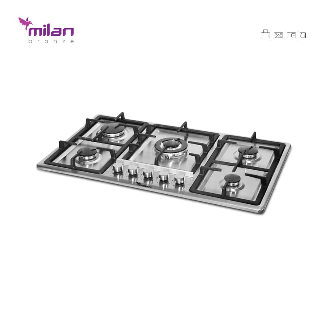 گاز پنج شعله استیل S4 میلان برنز (پس کرایه)