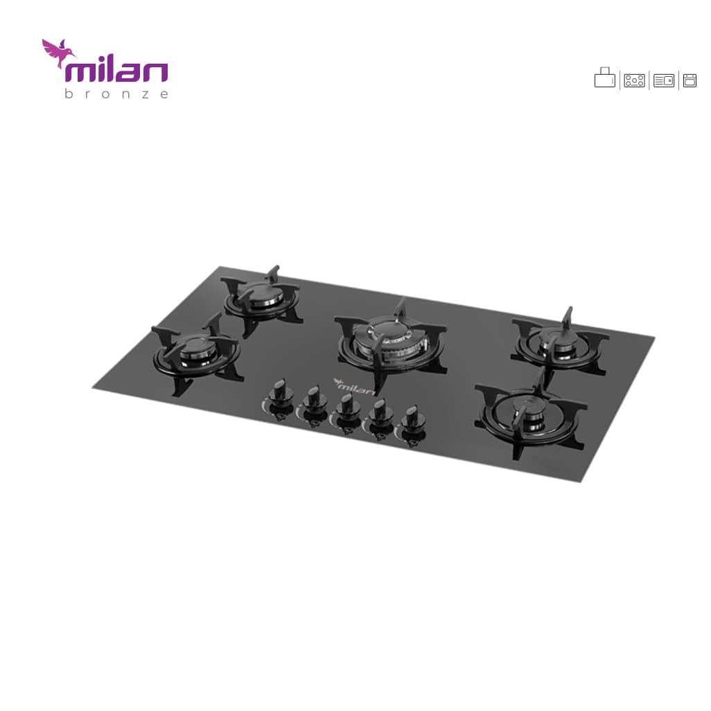 گاز پنج شعله شیشه ای G90 میلان برنز (پس کرایه)