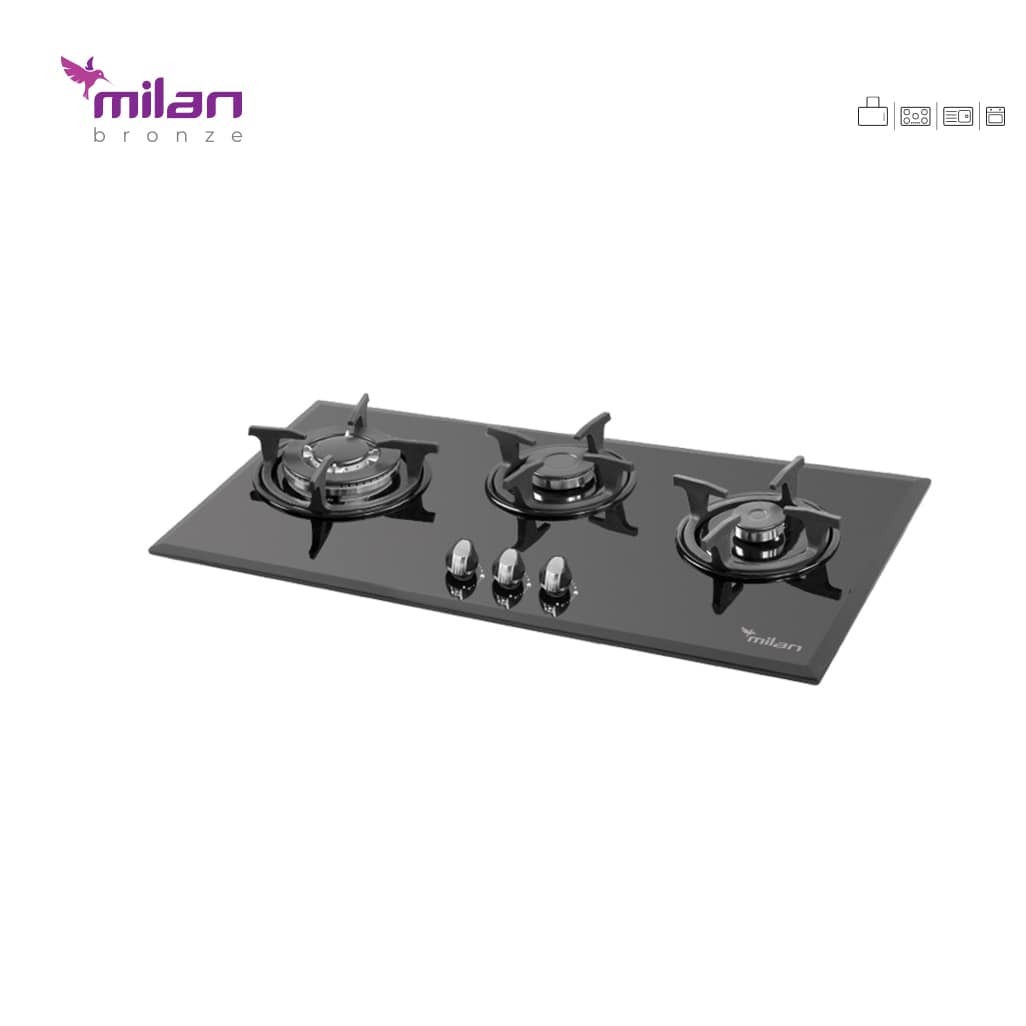 گاز سه شعله شیشه ای G35 میلان برنز (پس کرایه)