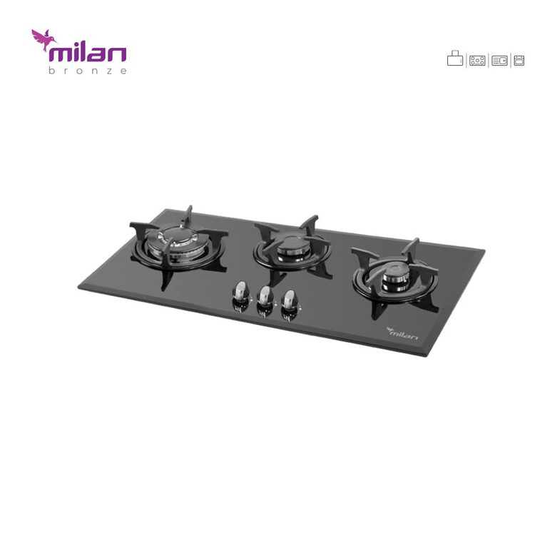گاز سه شعله شیشه ای G35 میلان برنز (پس کرایه)