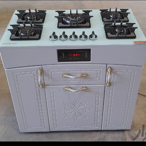 اجاق گاز ام دی اف کابینتی سفید(هزینه ارسال بصورت پس کرایه هست