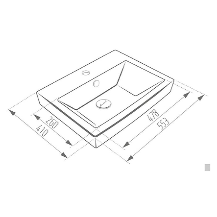 روشویی کابینتی مروا کابین مدل ولگا 55 مروارید (طول 55 عرض 41) (پس کرایه)