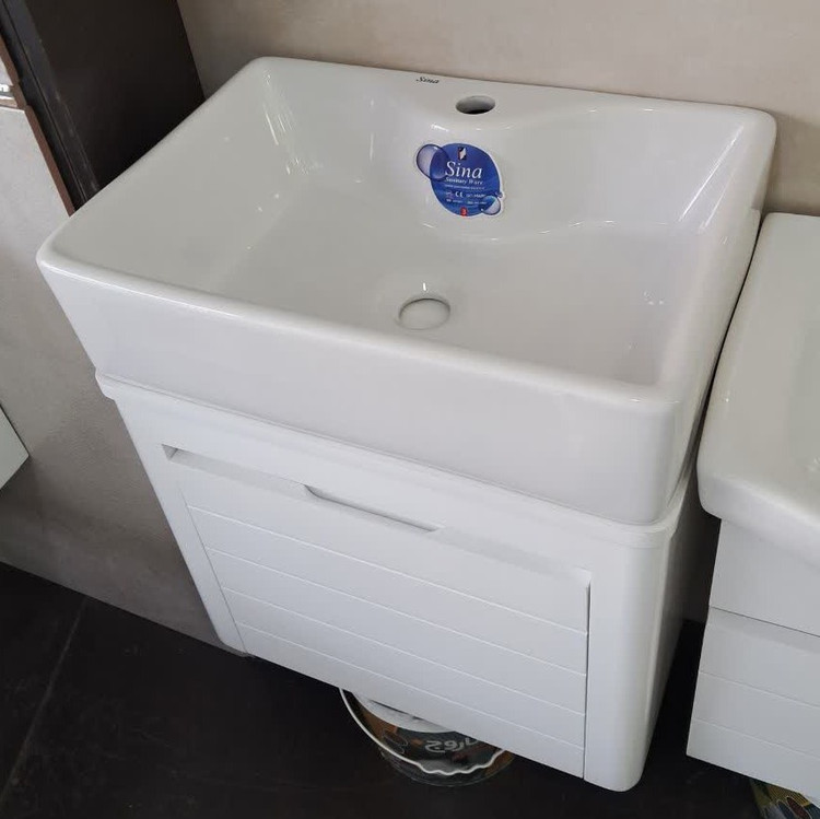 روشویی کابینتی ایگل 50 سفید سینا (طول 50 عرض 35) (پس کرایه)